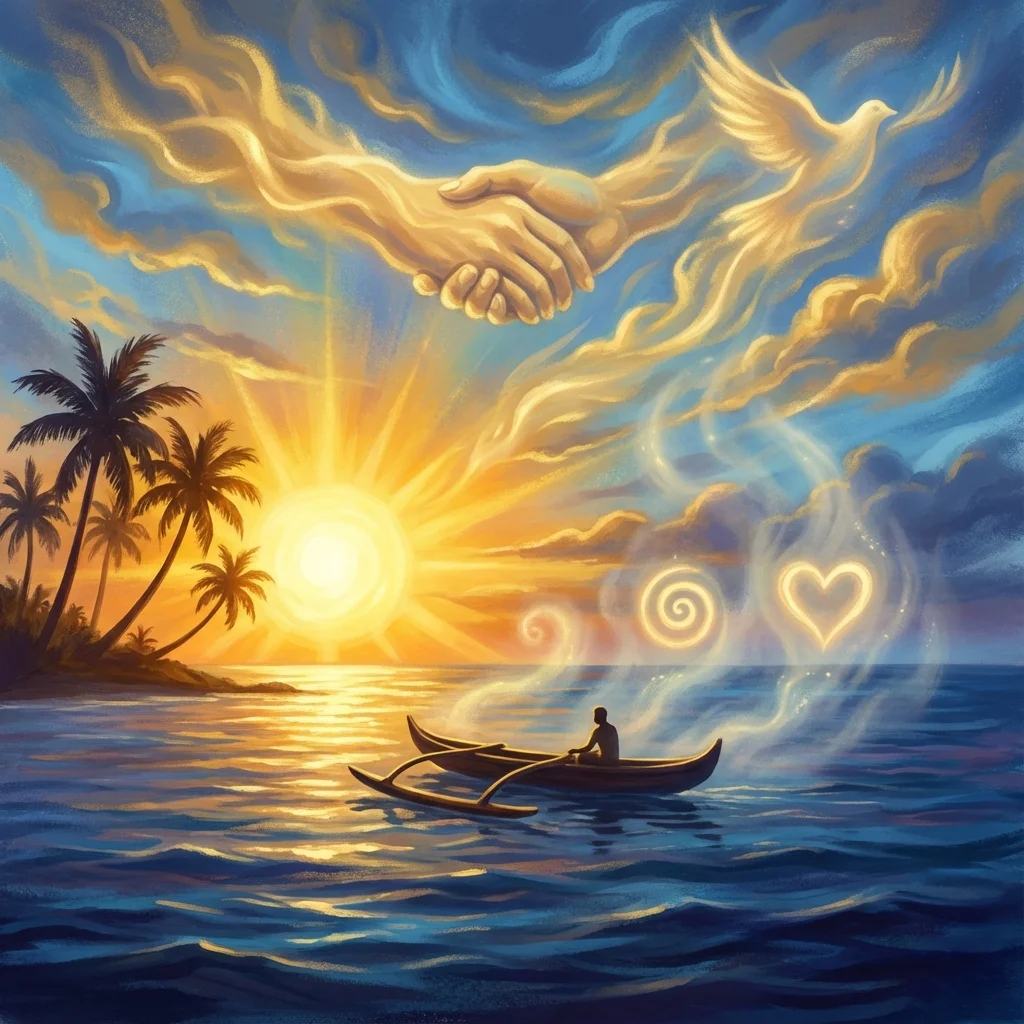 Hawaiian ocean sunset representing Ho'oponopono healing and manifestation