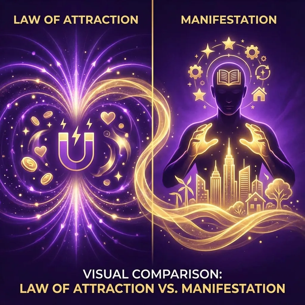 Law of Attraction and Manifestation comparison