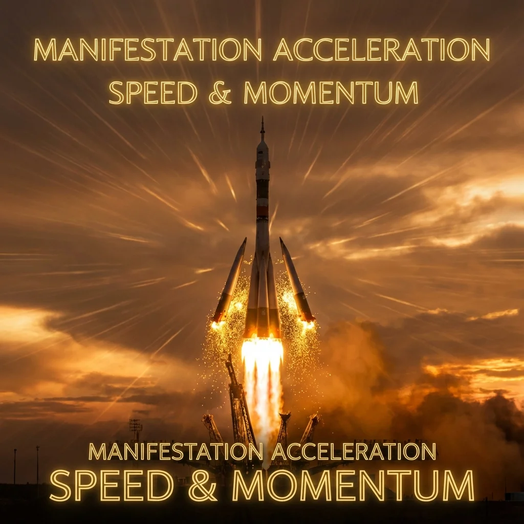 Rocket launching representing manifestation acceleration and boosters