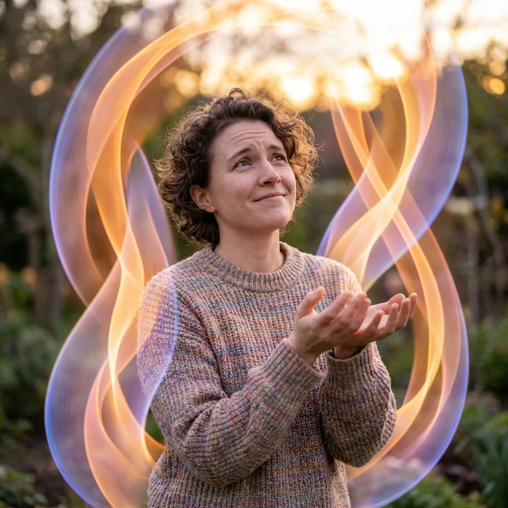 Person experiencing different emotions representing manifestation and mood