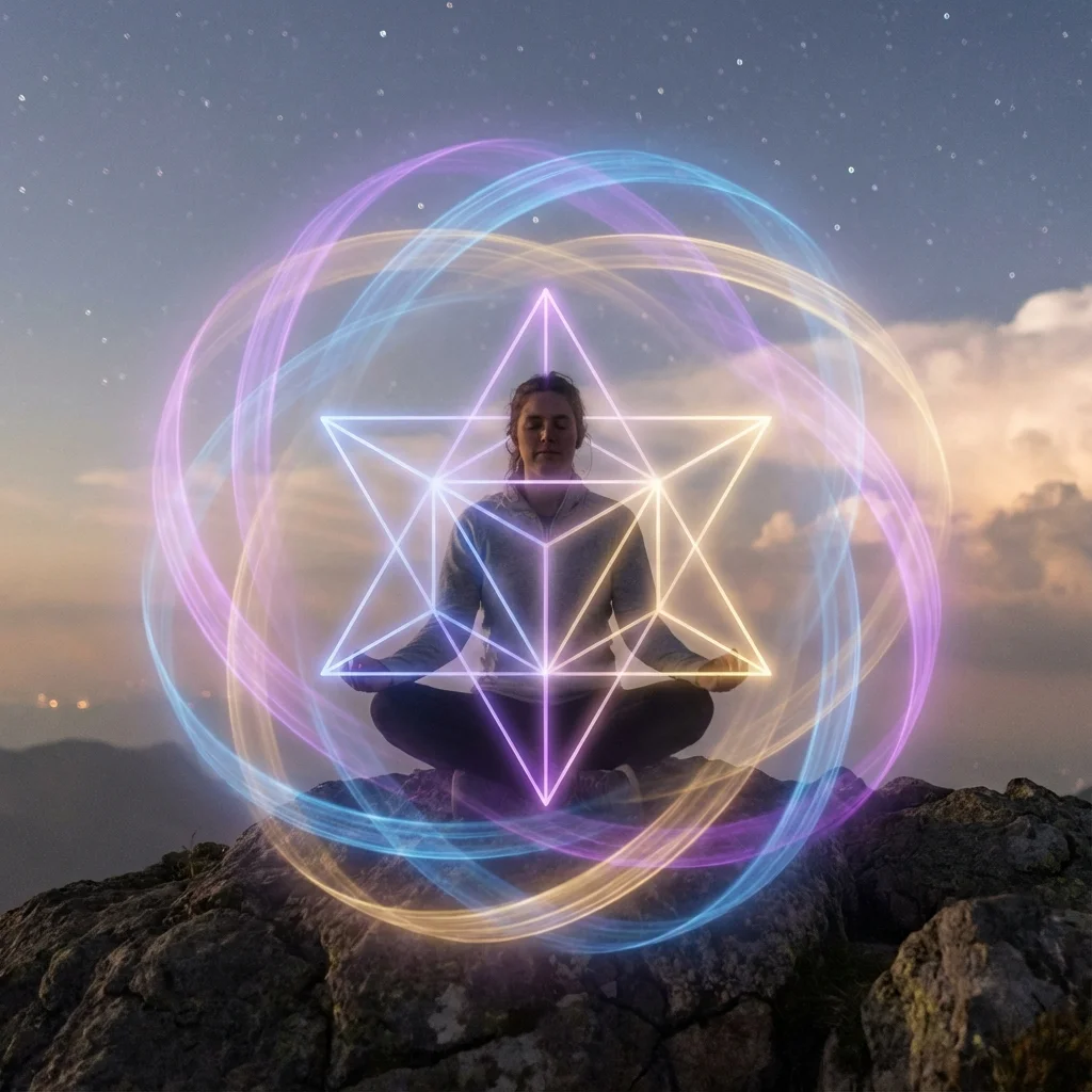 Merkaba star tetrahedron light body sacred geometry for manifestation