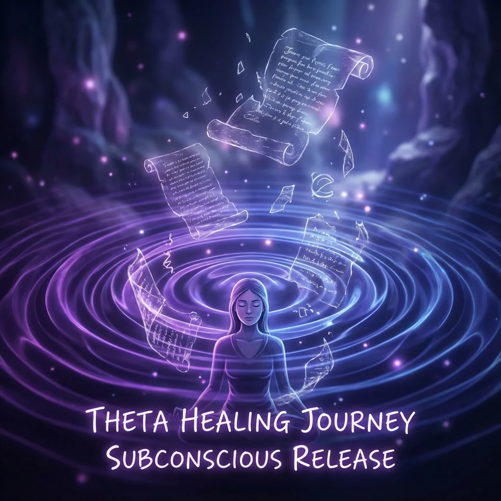 Theta brainwave patterns representing deep belief work and healing