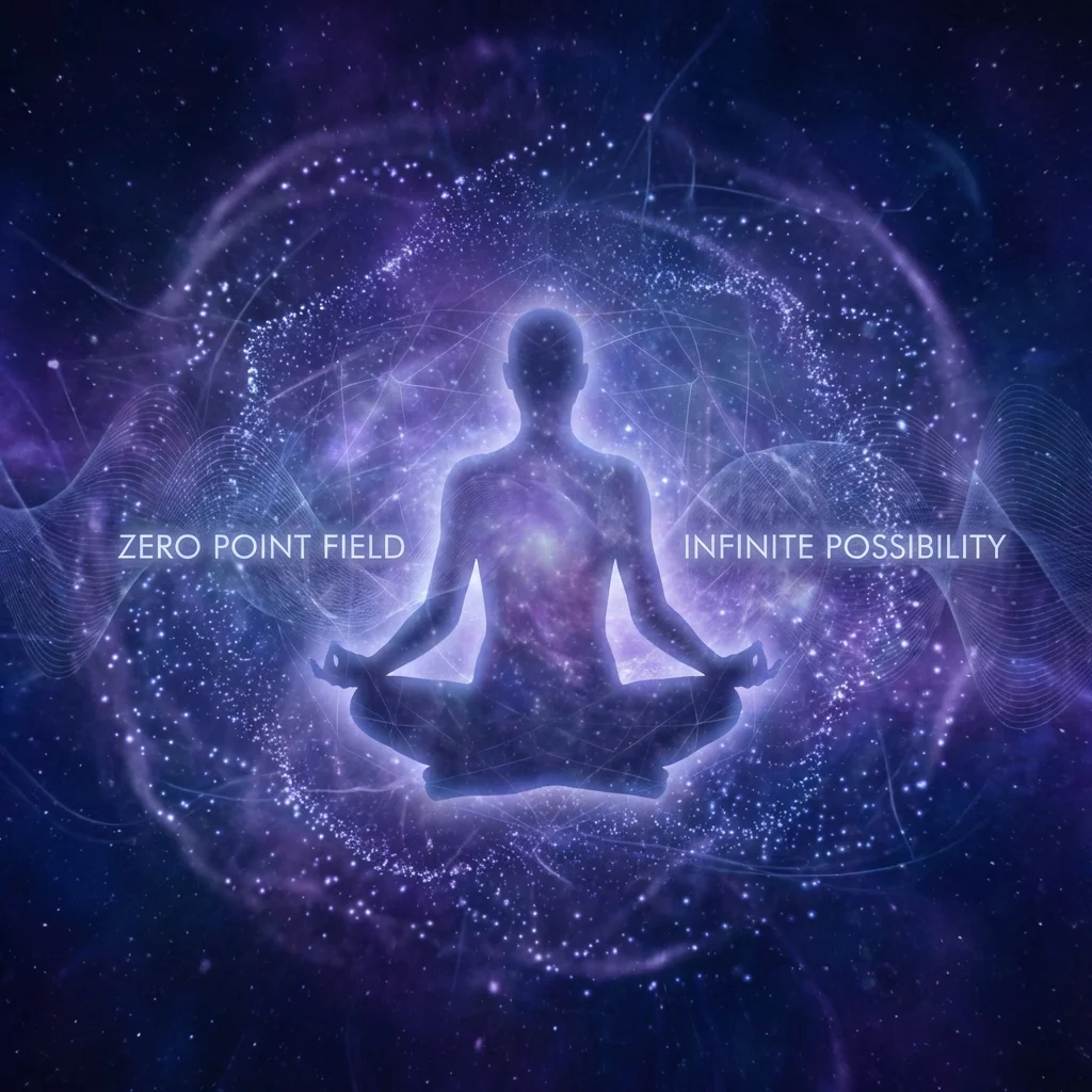 Zero point energy field visualization representing quantum consciousness manifestation